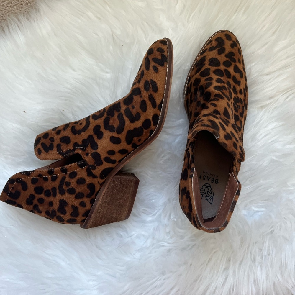Leopard booties. Barely worn! Super cute.